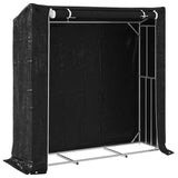 Vidaxx Kaminholzregal mit Regenschutz 200x60x200 cm verzinkter Stahl