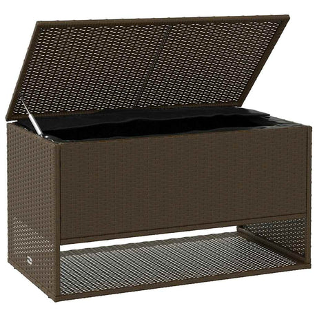 Vidaxl opbergbox voor buiten 100x55x55,5 cm poly rattan bruin
