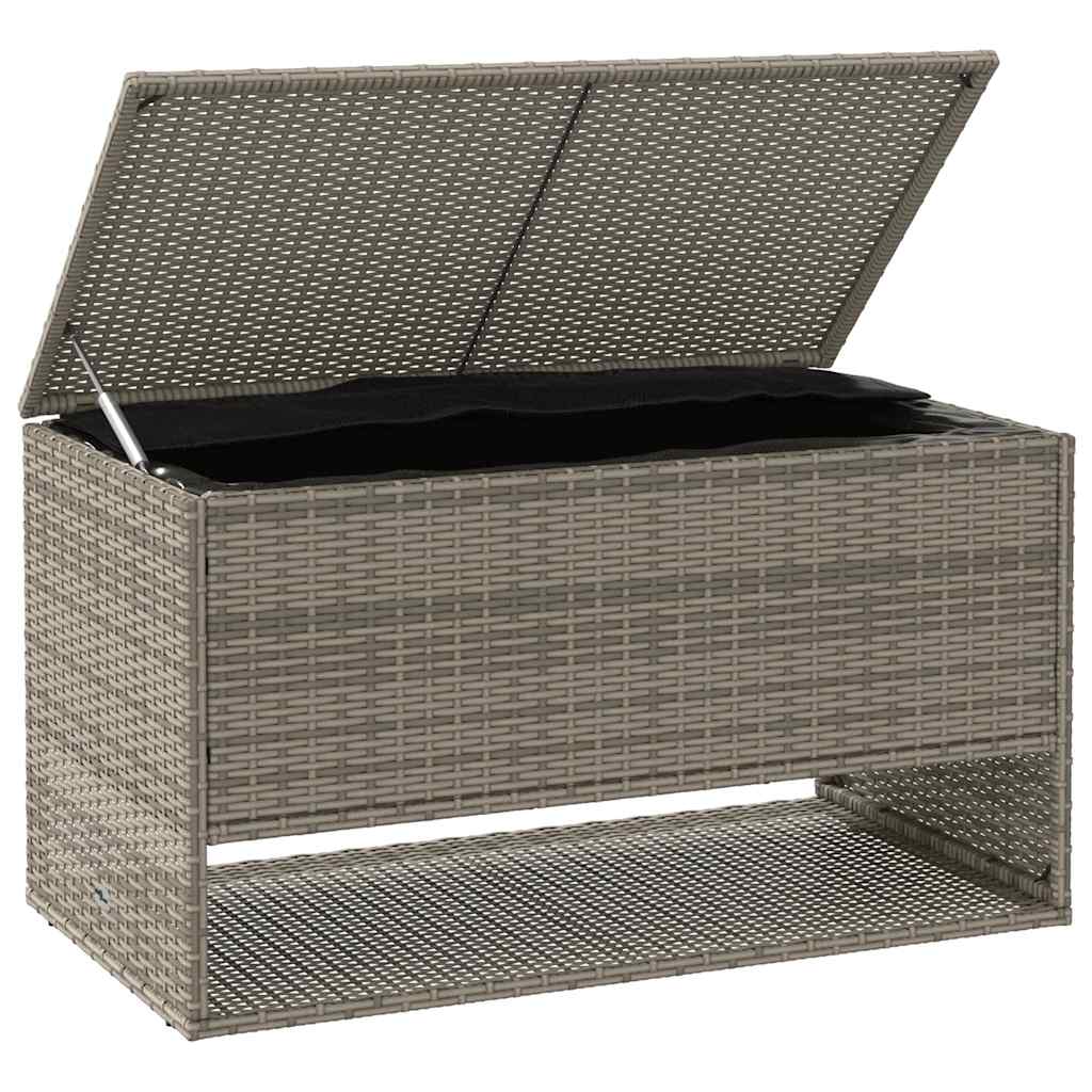 Vidaxl opbergbox voor buiten 100x55x55,5 cm poly rattan grijs