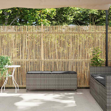 Vidaxl tuinbank met kussen 110x30x40,5 cm poly rattan grijs
