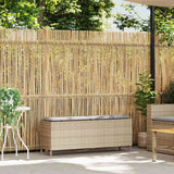 Vidaxl tuinbank met kussen 110x30x40,5 cm poly rattan beige