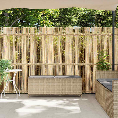 Vidaxl tuinbank met kussen 110x30x40,5 cm poly rattan beige