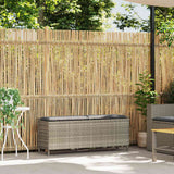 Vidaxl tuinbank met kussen 110x30x40,5 cm poly rattan lichtgrijs