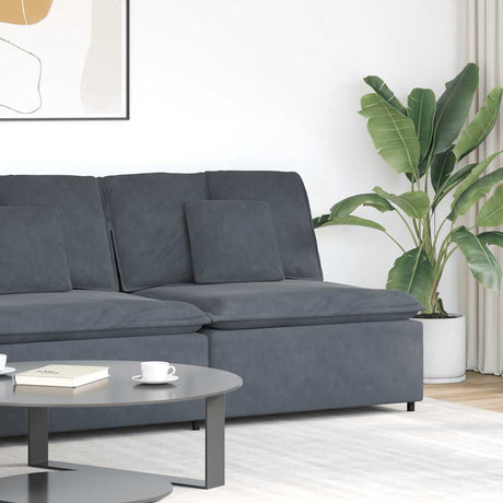 Vidaxl modulaire bank middenmodule met kussens 100 cm donkergrijs