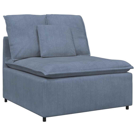 Vidaxl modulaire bank middenmodule met kussens 100 cm blauw