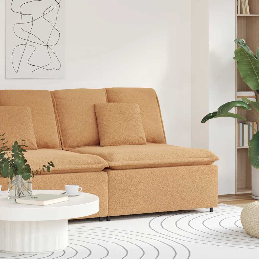 Vidaxl modulaire bank middenmodule met kussens 100 cm beige
