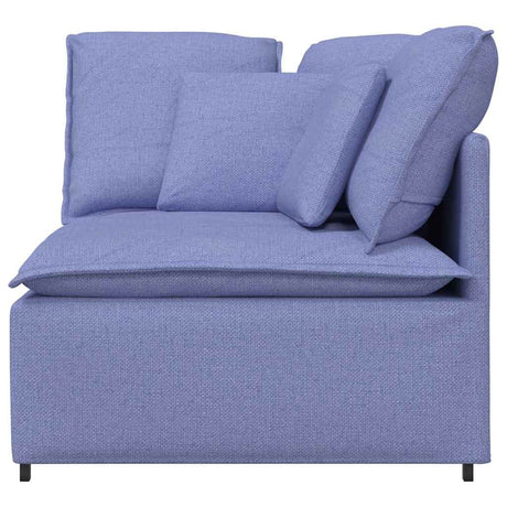 Vidaxl modulaire hoekmodule bank met kussens 100 cm spijkerblauw