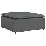 Vidaxl modulaire voetenbank module 100x100x48 cm donkergrijs