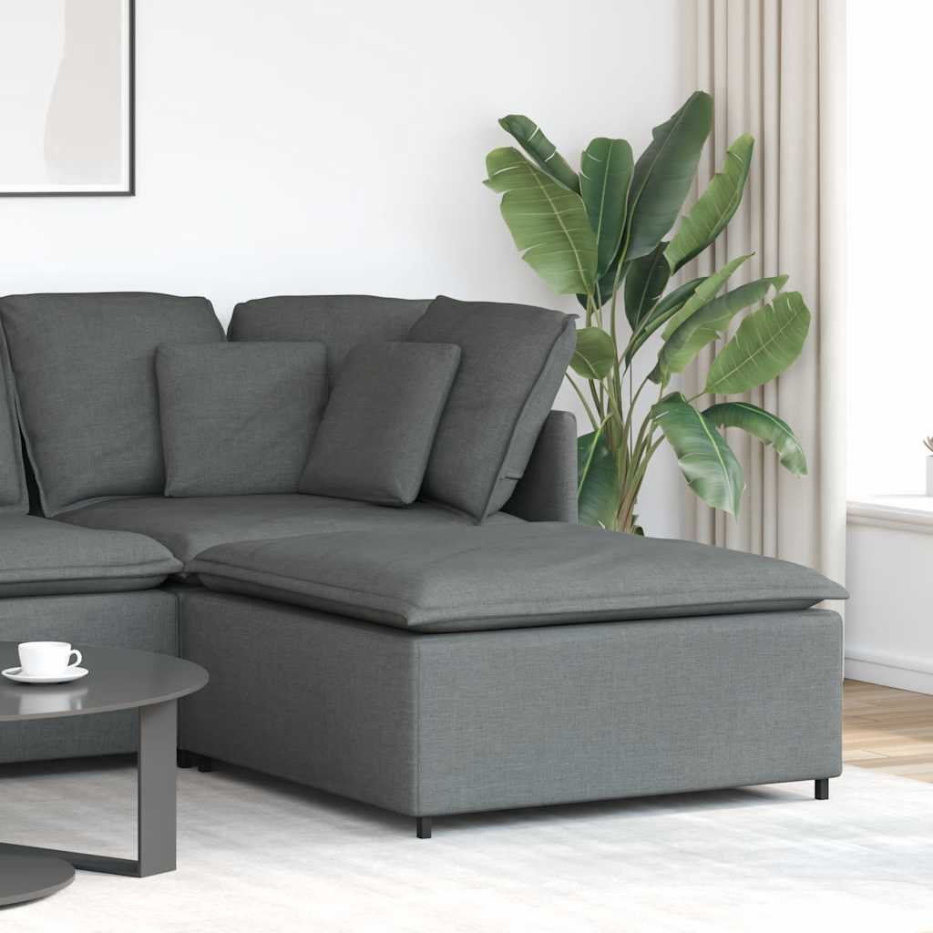 Vidaxl modulaire voetenbank module 100x100x48 cm donkergrijs