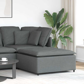 Vidaxl modulaire voetenbank module 100x100x48 cm donkergrijs