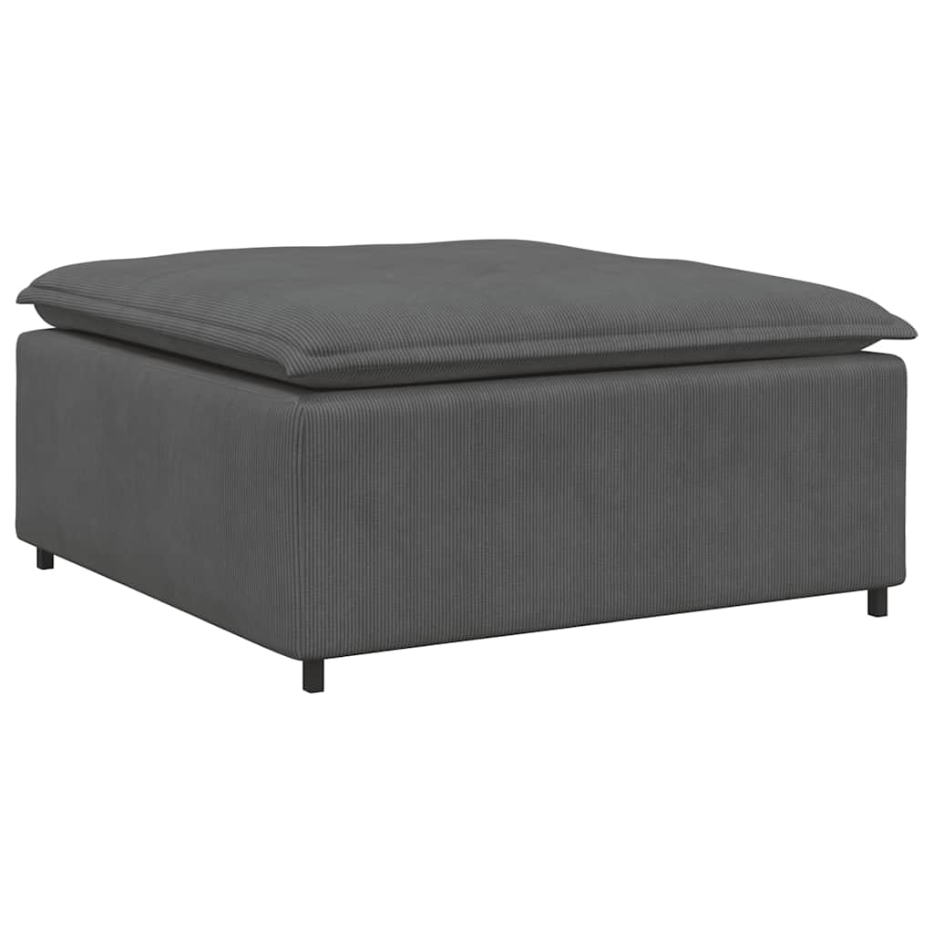 Vidaxl modulaire bank voetenbank module donkergrijs 100x100x48 cm