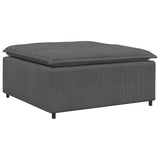 Vidaxl modulaire bank voetenbank module donkergrijs 100x100x48 cm