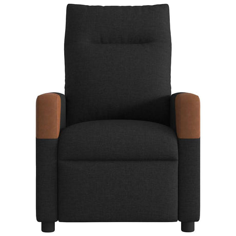 Vidaxl fauteuil verstelbaar stof zwart