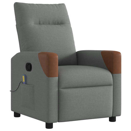 Vidaxl massagestoel donkergrijze stof