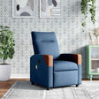 Vidaxl massagestoel verstelbaar stof blauw