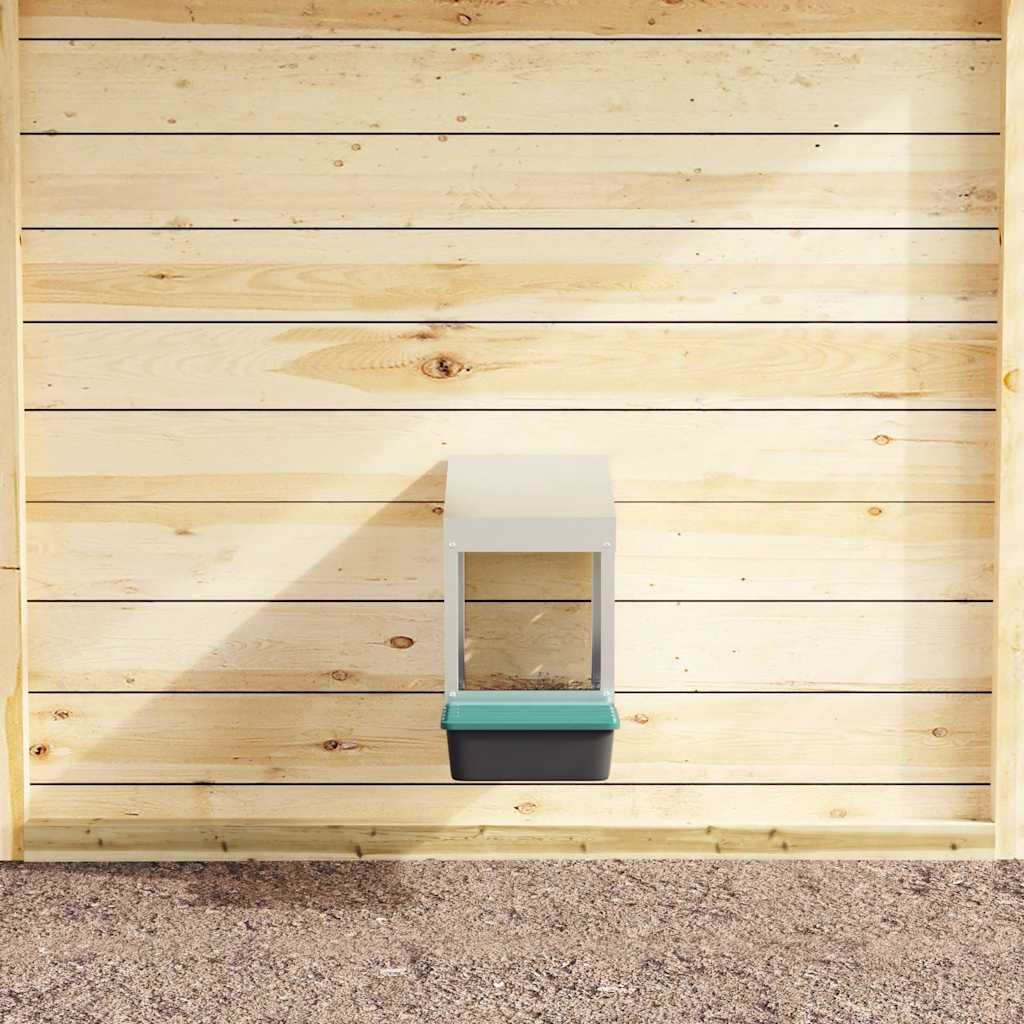 Vidaxl kippennestkast 1 compartiment wandmontage gegalvaniseerd staal