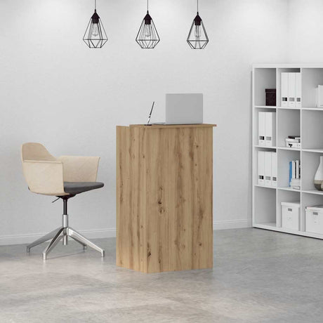 Vidaxl receptiebalie 55x50x103,5 cm bewerkt hout artisanaal eikenkleur
