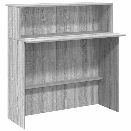 Vidaxl receptiebalie 100x50x103,5 cm bewerkt hout grijs sonoma eiken