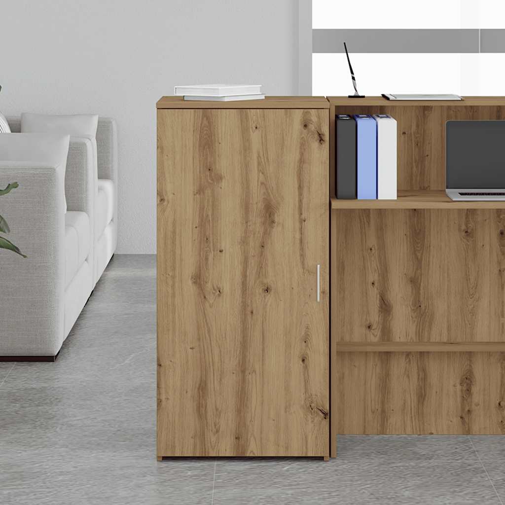 Vidaxl opbergkast 50x45x103,5 cm bewerkt hout artisanaal eikenkleur