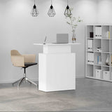 Vidaxl receptiebalie wit 100x40x104 cm bewerkt hout