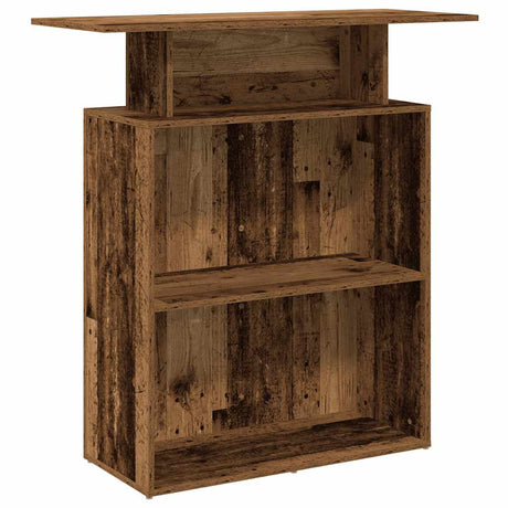 Vidaxl receptiebalie 100x40x104 cm bewerkt hout oud houtkleurig