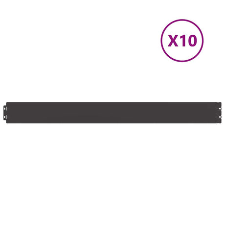 Vidaxl gazonranden 10 st 10x103 cm koudgewalst staal zwart