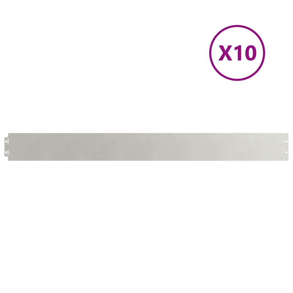 Vidaxl gazonranden 10 st 10x103 cm roestvrij staal