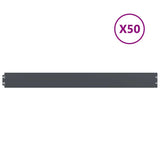Vidaxl gazonranden 50 st 10x103 cm koudgewalst staal antraciet