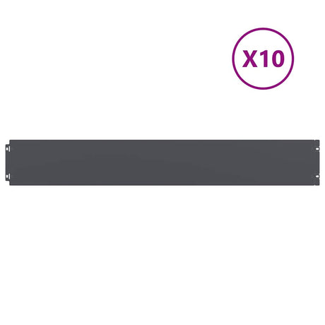 Vidaxl gazonrand 10 st 15 x 103 cm koudgewalst staal antraciet