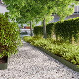 Vidaxl gazonranden 10 st 15x103 cm koudgewalst staal olijfgroen