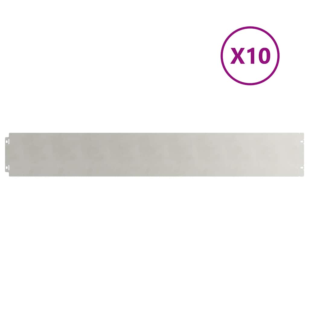 Vidaxl gazonranden 10 st 15x103 cm roestvrij staal
