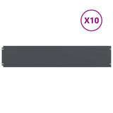 Vidaxl gazonranden 10 st 20x103 cm koudgewalst staal antraciet