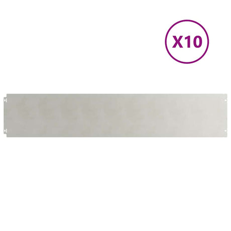 Vidaxl gazonrand 10 st 20 x 103 cm roestvrij staal zilver
