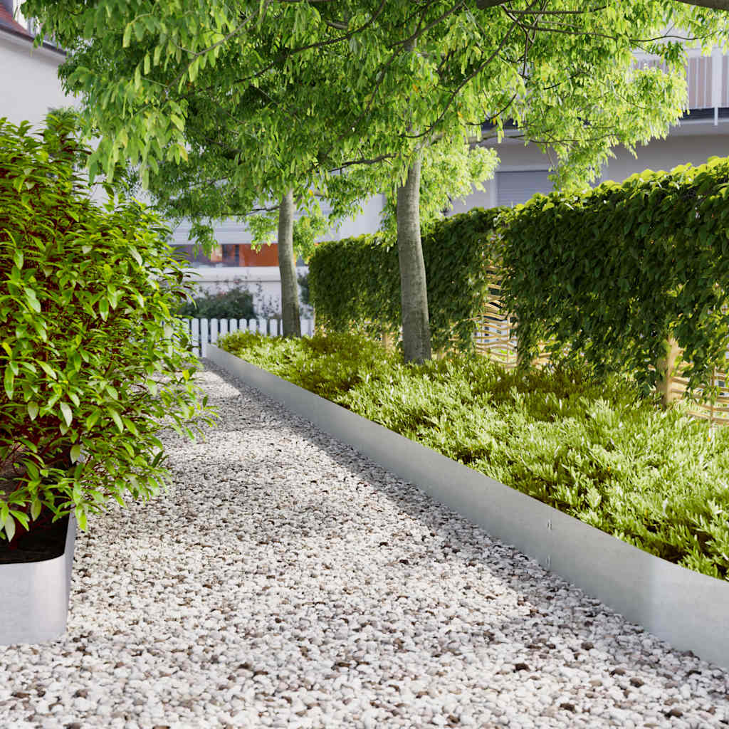 Vidaxl gazonranden 10 st 20x103 cm gegalvaniseerd staal