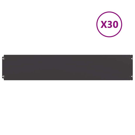 Vidaxl gazonrand 30 st 20 x 103 cm koudgewalst staal zwart