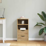 Vidaxl bijzetkast met lades 40x24x79 cm massief grenenhout