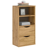 Vidaxl bijzetkast met lades 40x24x79 cm massief grenenhout