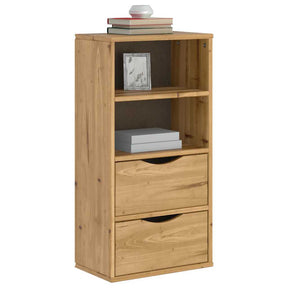 Vidaxl bijzetkast met lades 40x24x79 cm massief grenenhout