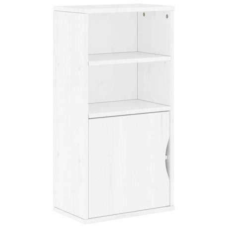 Vidaxl bijzetkast odda 40x24x79 cm massief grenenhout wit