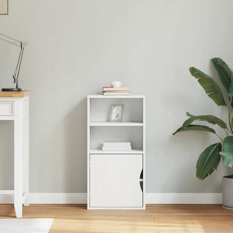 Vidaxl bijzetkast odda 40x24x79 cm massief grenenhout wit