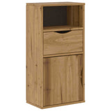 Vidaxl bijzetkast met lade odda 40x24x79 cm massief grenenhout