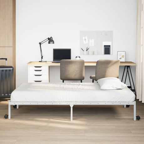Vidaxl bedframe zonder matras opvouwbaar 80x200 cm staal wit