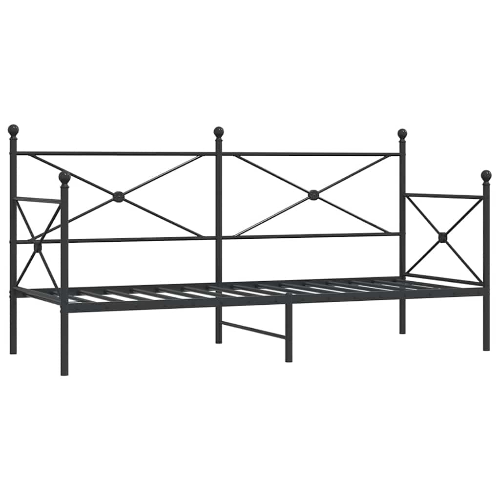 Vidaxl slaapbank zonder matras 90x200 cm staal zwart
