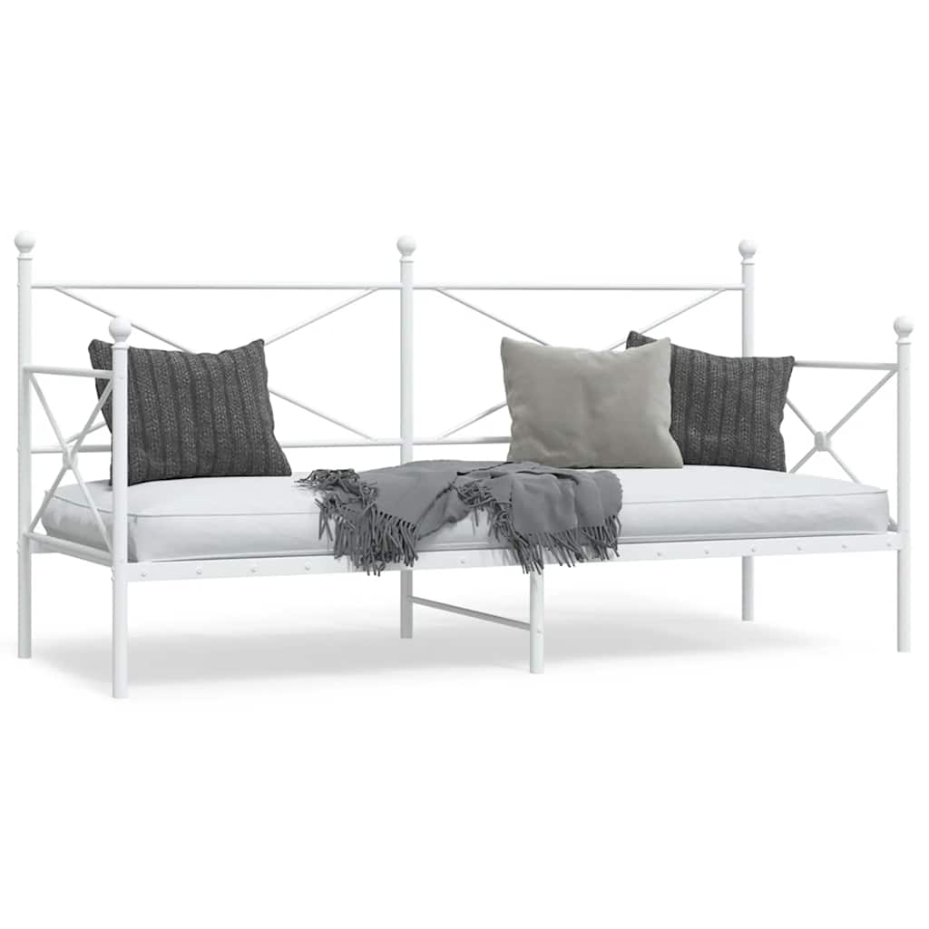 Vidaxl slaapbank zonder matras 90x200 cm staal wit