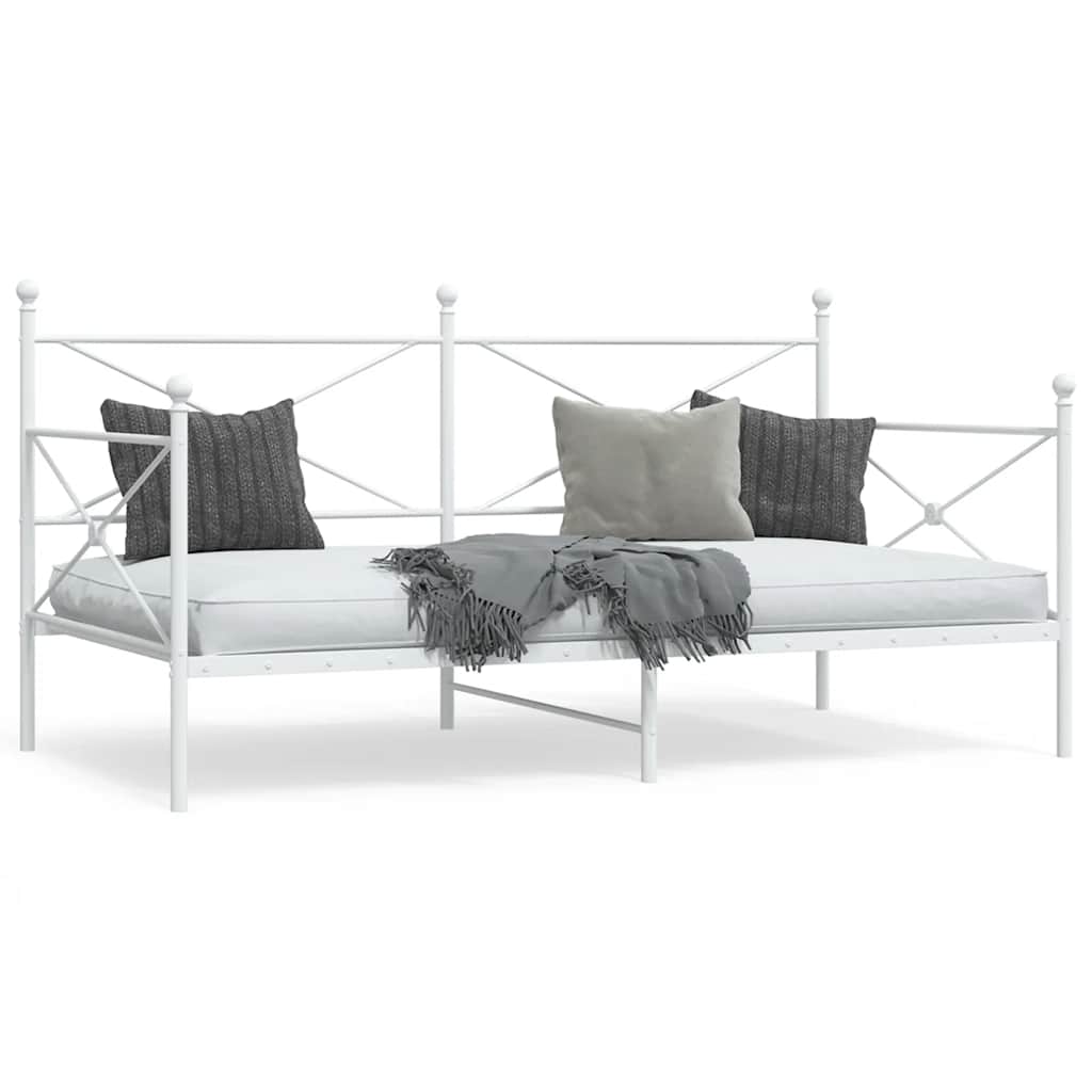 Vidaxl slaapbank zonder matras 100x200 cm staal wit