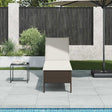 Vidaxl ligstoel met kussen bruin 55x200x44cm polyrotan