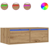 Vidaxl tv-meubel met led-verlichting 75x35,5x25 cm artisanaal eiken