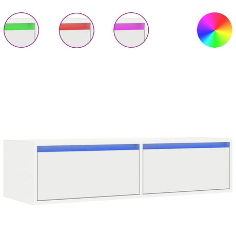 Vidaxl tv-meubel met led-verlichting 100x35,5x25 cm wit