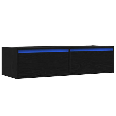 Vidaxl tv-meubel met led-verlichting 100x35,5x25 cm zwart eikenkleurig