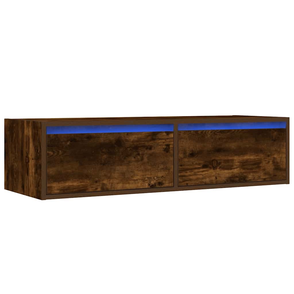 Vidaxl tv-meubel met led-verlichting 100x35,5x25 cm gerookt eikenkleur